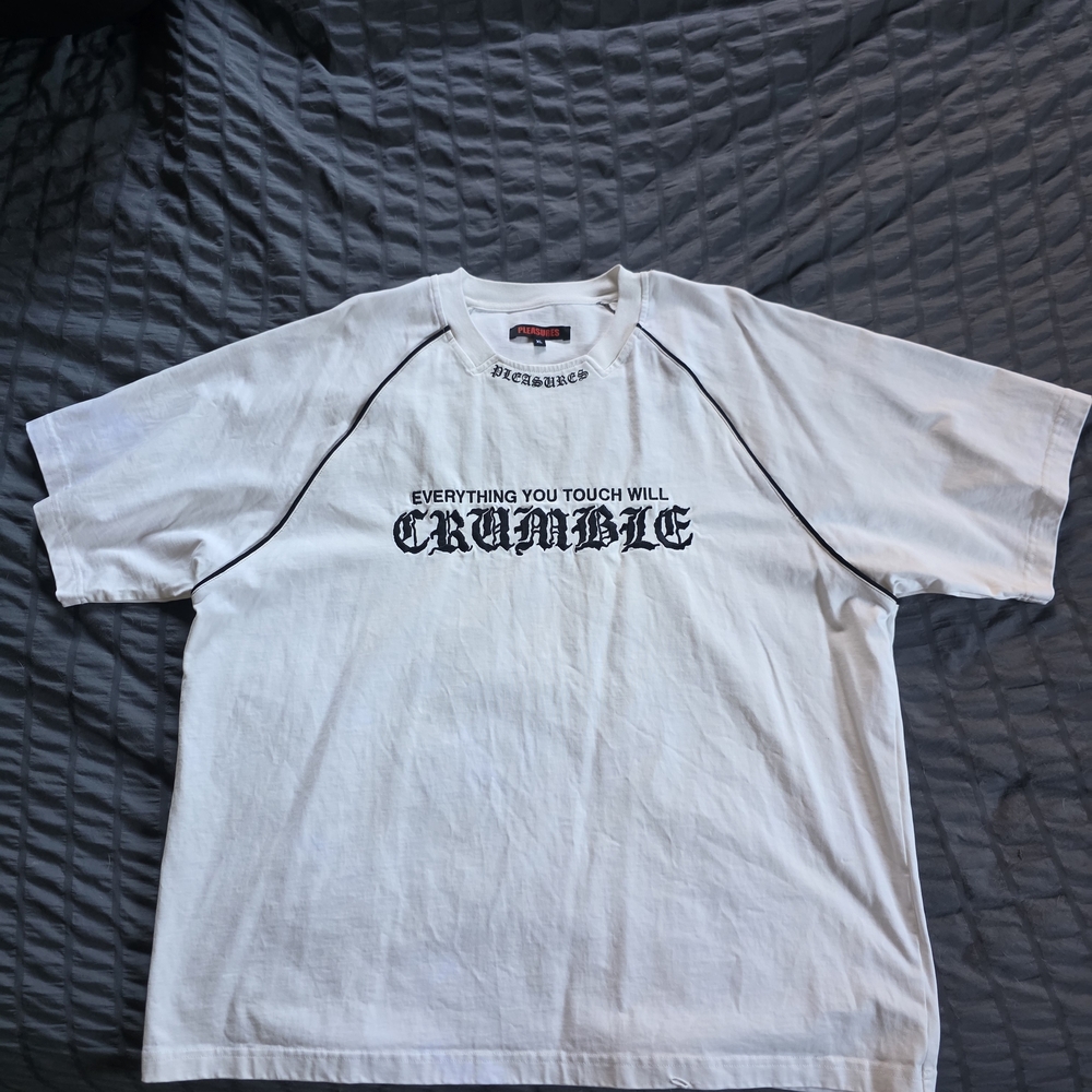 White Graphic Tee by PLEASURES